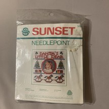 Sunset Needlepoint Kit 5099 Vintage Santa's Little Dear Fits 5" x 5" Frame New - $9.49