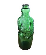 Vintage Anchor Hocking Figural Liquor Bottle Green Bottle Man - £11.88 GBP