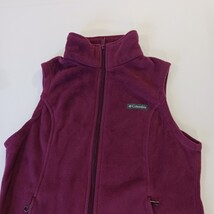Columbia Sportswear WL1023 Women's Red Full Zip Fleece Benton Springs Vest Sz M image 13