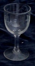 Etched Glass Footed Stemmed Cordial Glass, Great Bamboo Pattern - £6.18 GBP