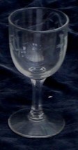 Etched Glass Footed Stemmed Cordial Glass, GREAT BAMBOO PATTERN - $145.05 MXN