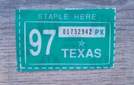 1997 TEXAS LICENSE PLATE RENEWAL STICKER -NEW/UNUSED/NOS - £4.48 GBP