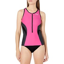 TYR TCOF6A682S Women&#39;s Competitor Tri Tank Muti-Sport Top Pink/Grey, Siz... - £26.26 GBP