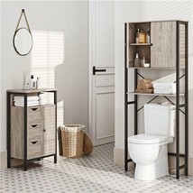 Wooden Over The Toilet Bathroom Storage Cabinet Space Saving Organizer S... - £131.05 GBP