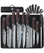 CUSTOM HANDMADE FORGED DAMASCUS STEEL CHEF KNIFE SET KITCHEN KNIVES CHEF... - $88.21