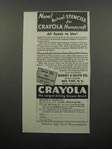 1933 Binney &amp; Smith Crayola Crayons Ad - Now actual stencils for Crayola  - £14.49 GBP