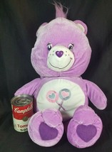 Nanco Care Bears Share Bear Large Purple Stuffed Animal 20&quot; Large Huggable  - $11.83