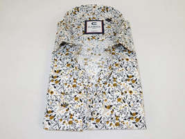 Men's Shirt By CASILA Turkey Cotton Blend Long Sleeves 501730-02 Yellow Floral image 3