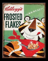 Kellogg&#39;s Tony Tiger Breakfast Cereal Retro Ad Kitchen Wall Decor Metal ... - £17.57 GBP