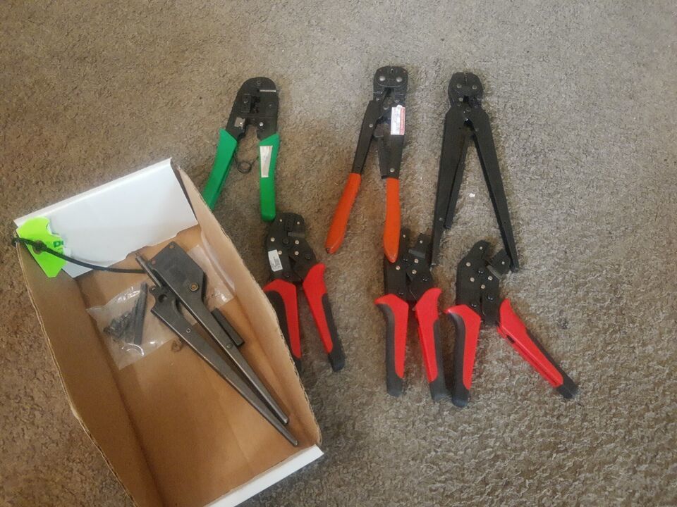 NICE LOT of 6 AMP ETC rht Crimp Crimpers Splice Hand Tool Ratchet type F... - $121.59