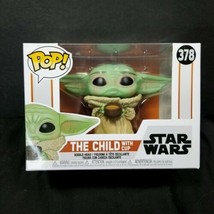 Star Wars Funko POP 378 The Child Baby Yoda Grogu with Cup Mandalorian NEW - £15.77 GBP