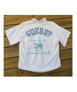 1980s Georges Marciano for Guess Graphic Short Sleeve Button Up Shirt X-... - $29.70