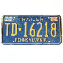 1977 United States Pennsylvania Base Trailer License Plate TD 16218 - $25.73