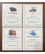 2007 Pixar Edition Monopoly Replacement Pieces: 4 Property Cards - €2,93 EUR