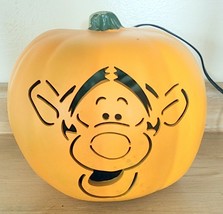 Disney Tigger Halloween Plastic Light Up Pumpkin Winnie the Pooh Indoor Outdoor - £13.88 GBP