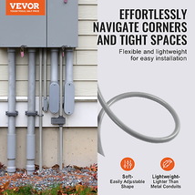 VEVOR 1/2-Inch Flexible Electrical Conduit, 100 ft, PVC Liquid-Tight Con... - £54.09 GBP