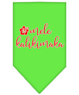 Mele Kalikimaka Screen Print Bandana Lime Green Small - £9.28 GBP