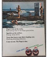 PEPSI Cola Vintage 1960s ~ Classic Life Magazine Ad ~ 10.5 x 13.5 ~ On T... - £17.88 GBP