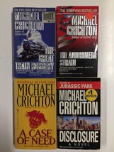 Michael Crichton 4 Vtg PB Disclosure, A Case Of Need, The Andromeda Strain, The - £3.10 GBP