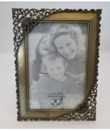 Pretty picture frame Metal Looks Like Brass &quot;Make Your Mark&quot; holds 4&quot;×6&quot;... - £12.95 GBP