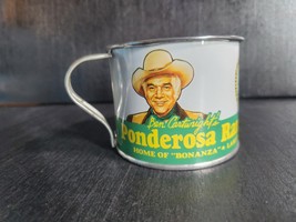 PONDEROSA RANCH TIN CUP VINTAGE BONANZA TV LAKE TAHOE NEVADA BEN CARTWRIGHT - $112.14 MXN