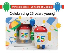 New Andrew Bell Dunny Figure Android Mini Collectible &quot;25 Years Of Google&quot; New - £34.56 GBP