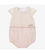 Paz Rodriguez NWT Knit &amp; Linen Bubble Romper Beige &amp; Ivory Made In Spain... - $705.60 MXN