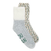 Joyspun Women&#39;s Luxury Lounge Socks W Grippers 2 Pair You Can Shoe Size 4-10 - £8.57 GBP