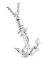 Anchor Urn Necklace for Men Women Cremation Urn - £70.79 GBP