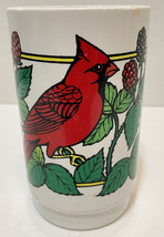 Vintage Red Cardinal Plastic Tumbler Cup 5.25&quot; Tall 3.25&quot; Diameter - £9.59 GBP