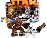 Yr 2005 Star Wars Galactic Heroes 2 Pk 2 Inch Figure CHEWBACCA and CLONE... - $34.99