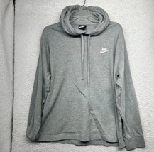Nike Sportswear Club Jersey Hoodie Mens XXL Grey Long Sleeve Hooded Shirt - £18.95 GBP