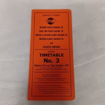 Missouri Pacific Railroad Employee Timetable No 3 1972 - $12.95