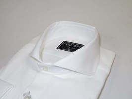 Men's Shirt Charles TYRWHITT 100% Cotton Cut-away Collar CHT-23 White Pique image 5