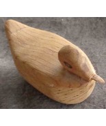 Vintage Tiny Hand-Crafted Solid Wood Duck Figurine – Signed Art – CUTE F... - £6.22 GBP