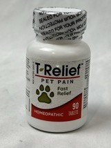 MediNatura T-Relief Pet Pain Relief Homeopathic Pain Reliever 90Tabs EXP... - $10.42