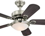 Cassidy Indoor Ceiling Fan With Light, 36 Inch, Brushed Nickel, Westingh... - $105.94