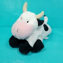 Black &amp; White Cow Plush Full Body Hand Puppet Stuffed Animal Toy 9&quot; Long... - $15.83