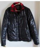 Men&#39;s Seven Souls Black Quilted Puff Coat with Red Flannel Lining Size M... - $79.20