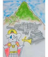 Inca King Character Machu Picchu Peru Graffiti Street Pop Art like Banks... - €2.135,56 EUR