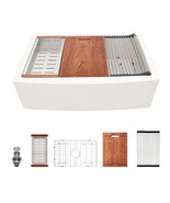 33&quot; White Farmhouse Kitchen Sink Workstation - $7,806.01 MXN
