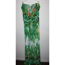 Beautiful JULIA Long Green Maxi Dress M/L - £18.38 GBP