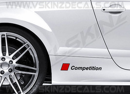 Audi Competition Logo Premium Cast Skirt Decals Kit Stickers S-line Quat... - £11.12 GBP