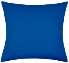 Sunbrella Canvas Pacific Blue Indoor/Outdoor Solid Pillow - £23.69 GBP+