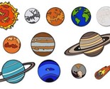 Solar System Planets Enamel Pin Set of 12 - $53.99