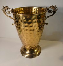Hammered Brass or Copper Bucket with Handles from India - £38.55 GBP