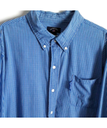 U.S. POLO ASSN Men&#39;s Casual Button-Down Shirt 2XL Blue White Plaid - £12.64 GBP