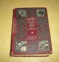 1913 Childre Ns Book Games Playground Home School Gym Bancroft Period Sepia Photo - £19.52 GBP