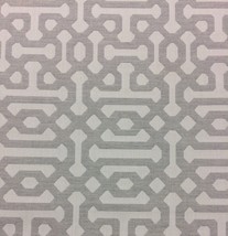 Sunbrella 45991 Fretwork Pewter Gray Geo Outdoor Indoor Jacquard Fabric Bty 54&quot;W - £26.12 GBP