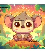 Digital Animal Art Cute Monkey Bear Cub Design - €0,84 EUR